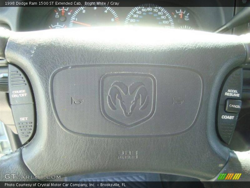 Bright White / Gray 1998 Dodge Ram 1500 ST Extended Cab