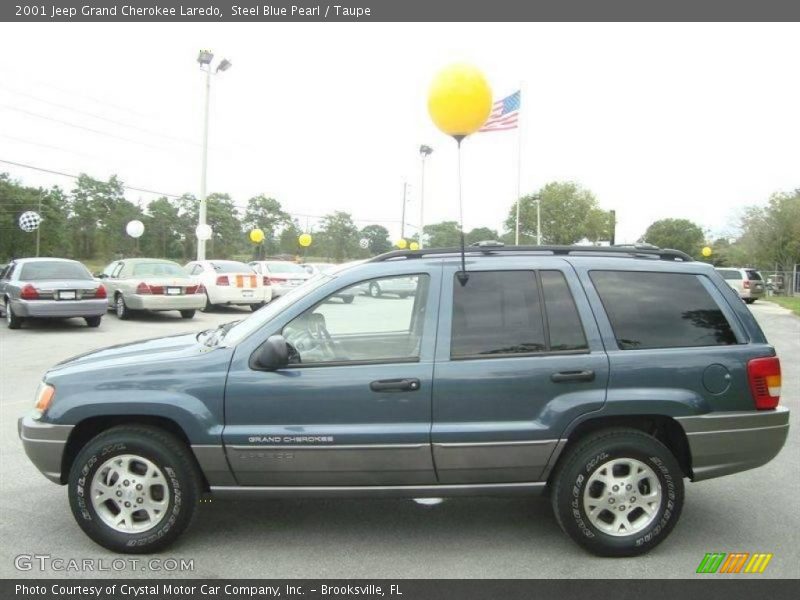 Steel Blue Pearl / Taupe 2001 Jeep Grand Cherokee Laredo