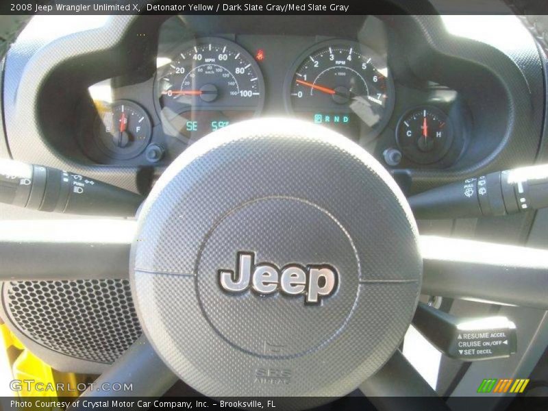 Detonator Yellow / Dark Slate Gray/Med Slate Gray 2008 Jeep Wrangler Unlimited X