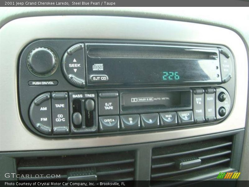 Steel Blue Pearl / Taupe 2001 Jeep Grand Cherokee Laredo