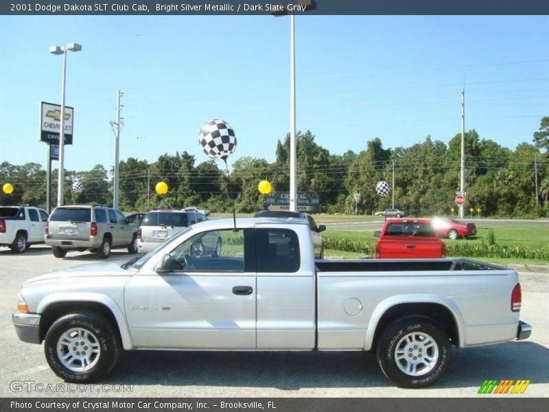 Bright Silver Metallic / Dark Slate Gray 2001 Dodge Dakota SLT Club Cab