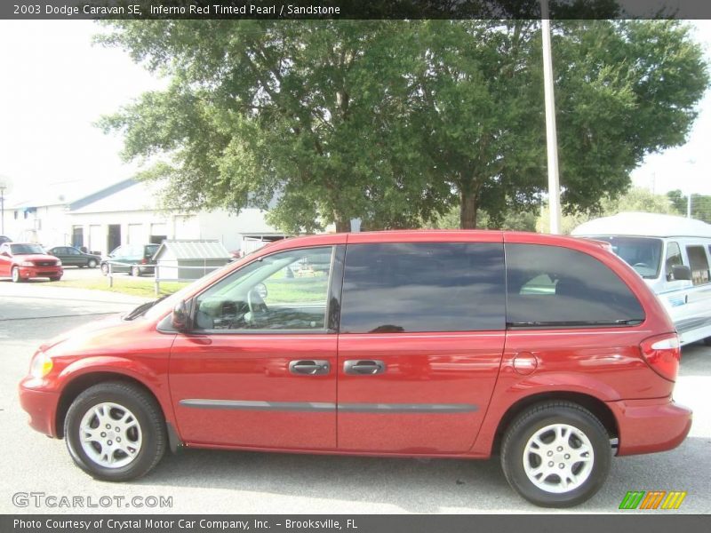 Inferno Red Tinted Pearl / Sandstone 2003 Dodge Caravan SE