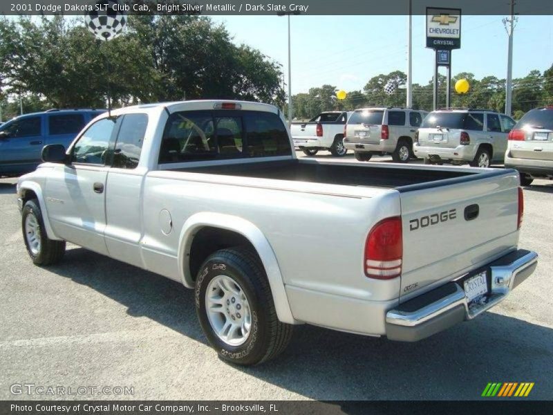 Bright Silver Metallic / Dark Slate Gray 2001 Dodge Dakota SLT Club Cab