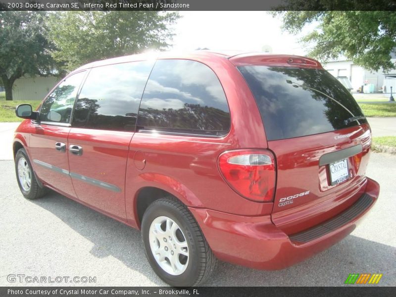 Inferno Red Tinted Pearl / Sandstone 2003 Dodge Caravan SE