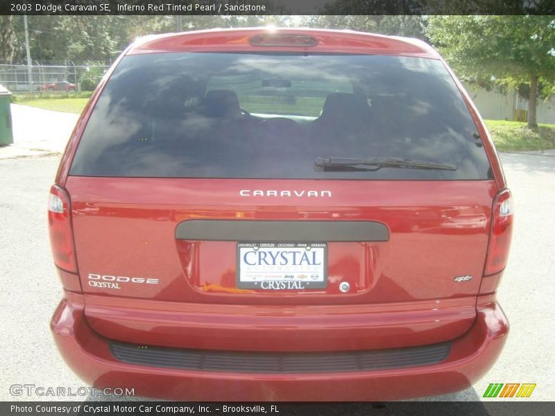 Inferno Red Tinted Pearl / Sandstone 2003 Dodge Caravan SE