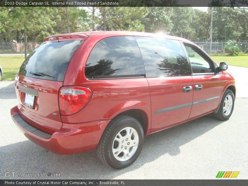 Inferno Red Tinted Pearl / Sandstone 2003 Dodge Caravan SE
