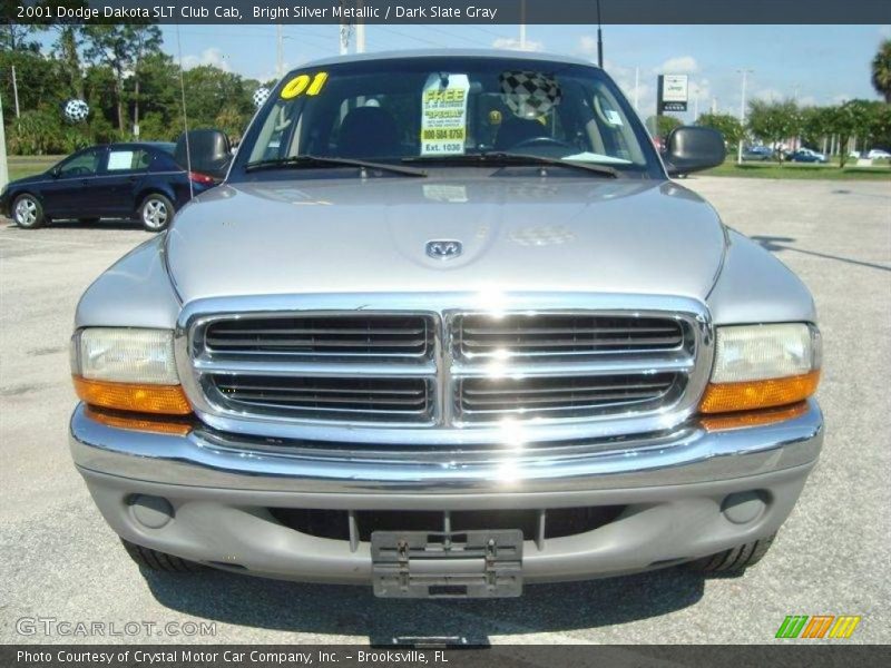 Bright Silver Metallic / Dark Slate Gray 2001 Dodge Dakota SLT Club Cab