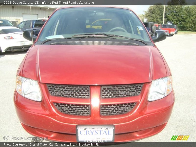 Inferno Red Tinted Pearl / Sandstone 2003 Dodge Caravan SE