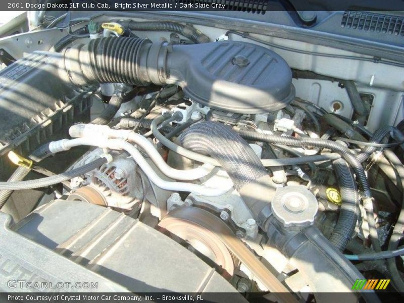 Bright Silver Metallic / Dark Slate Gray 2001 Dodge Dakota SLT Club Cab