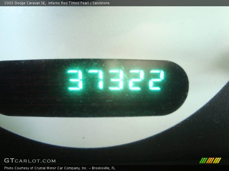 Inferno Red Tinted Pearl / Sandstone 2003 Dodge Caravan SE