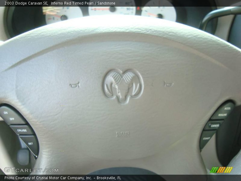 Inferno Red Tinted Pearl / Sandstone 2003 Dodge Caravan SE