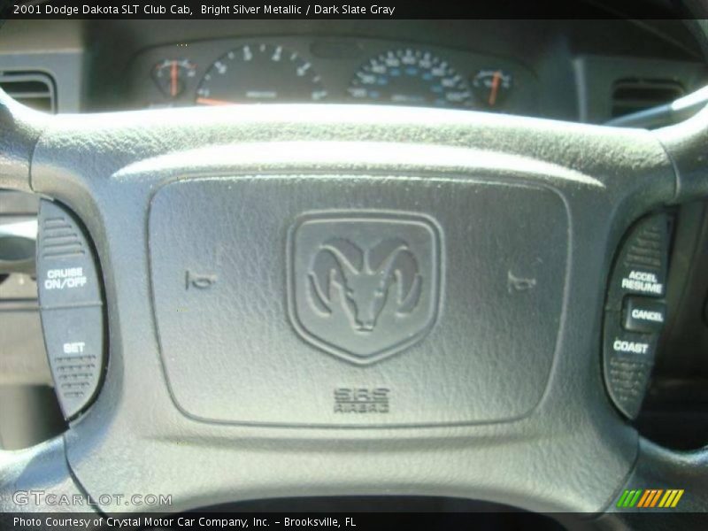 Bright Silver Metallic / Dark Slate Gray 2001 Dodge Dakota SLT Club Cab