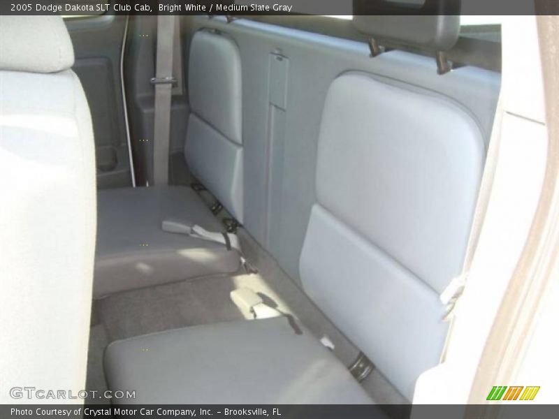 Bright White / Medium Slate Gray 2005 Dodge Dakota SLT Club Cab