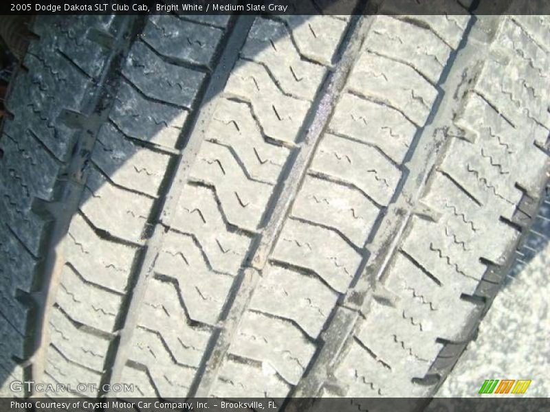 Bright White / Medium Slate Gray 2005 Dodge Dakota SLT Club Cab