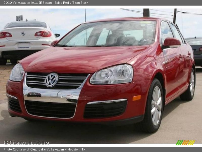 Salsa Red / Titan Black 2010 Volkswagen Jetta SE Sedan