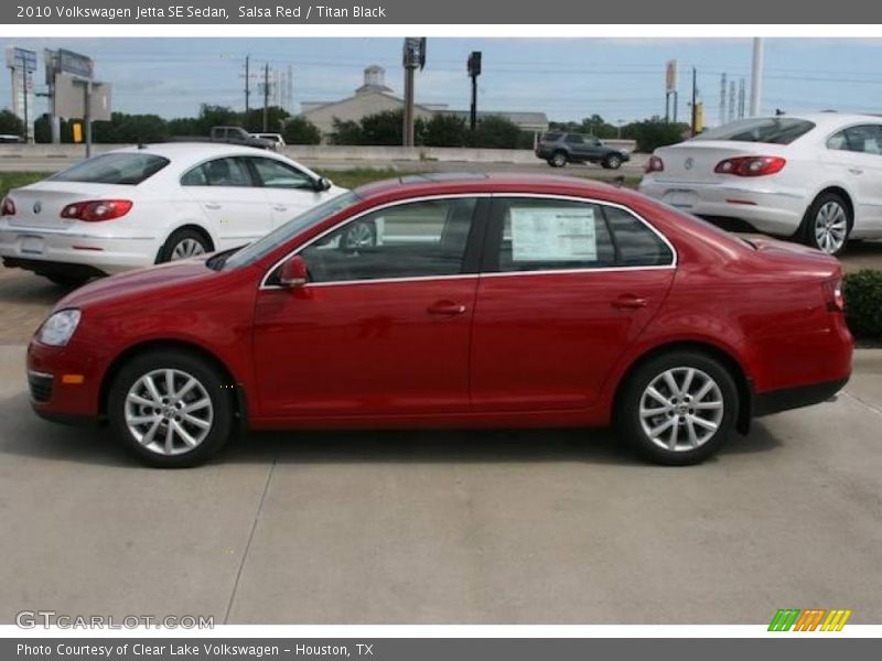 Salsa Red / Titan Black 2010 Volkswagen Jetta SE Sedan
