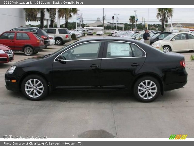 Black / Cornsilk Beige 2010 Volkswagen Jetta SE Sedan