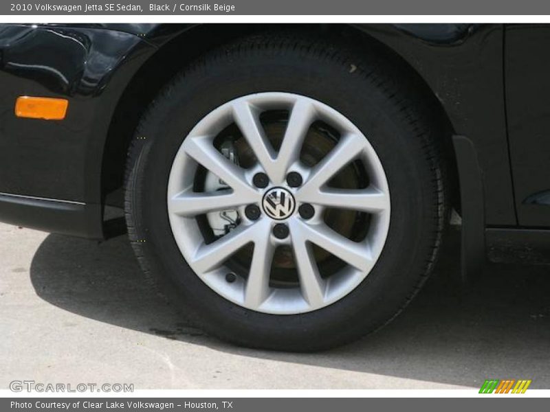 Black / Cornsilk Beige 2010 Volkswagen Jetta SE Sedan