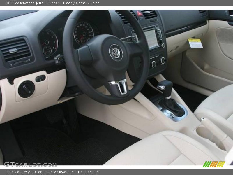 Black / Cornsilk Beige 2010 Volkswagen Jetta SE Sedan