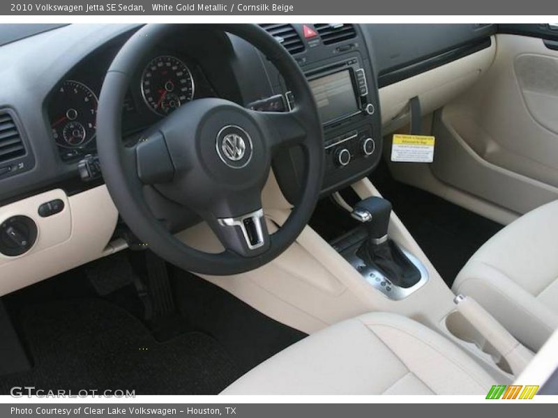 White Gold Metallic / Cornsilk Beige 2010 Volkswagen Jetta SE Sedan