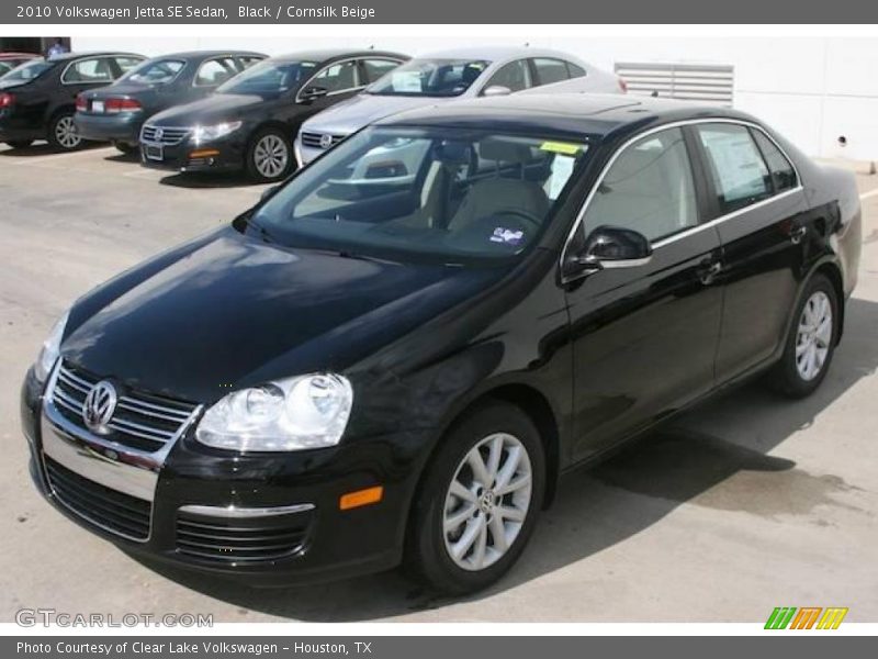 Black / Cornsilk Beige 2010 Volkswagen Jetta SE Sedan