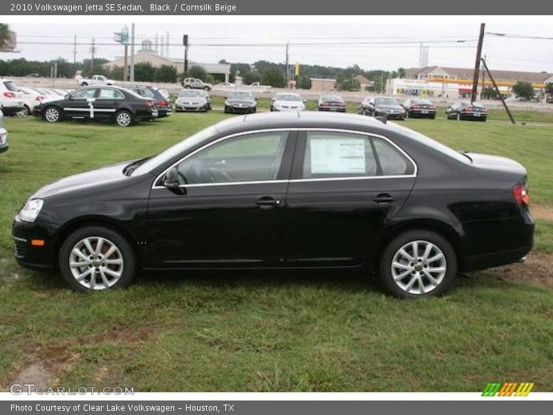 Black / Cornsilk Beige 2010 Volkswagen Jetta SE Sedan