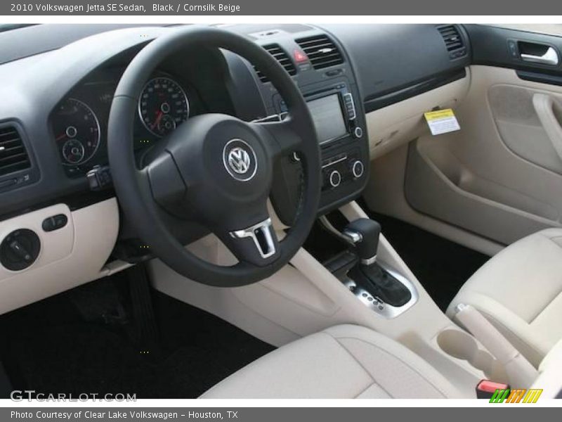 Black / Cornsilk Beige 2010 Volkswagen Jetta SE Sedan