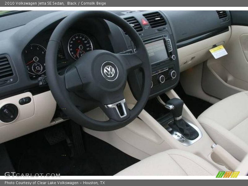 Black / Cornsilk Beige 2010 Volkswagen Jetta SE Sedan