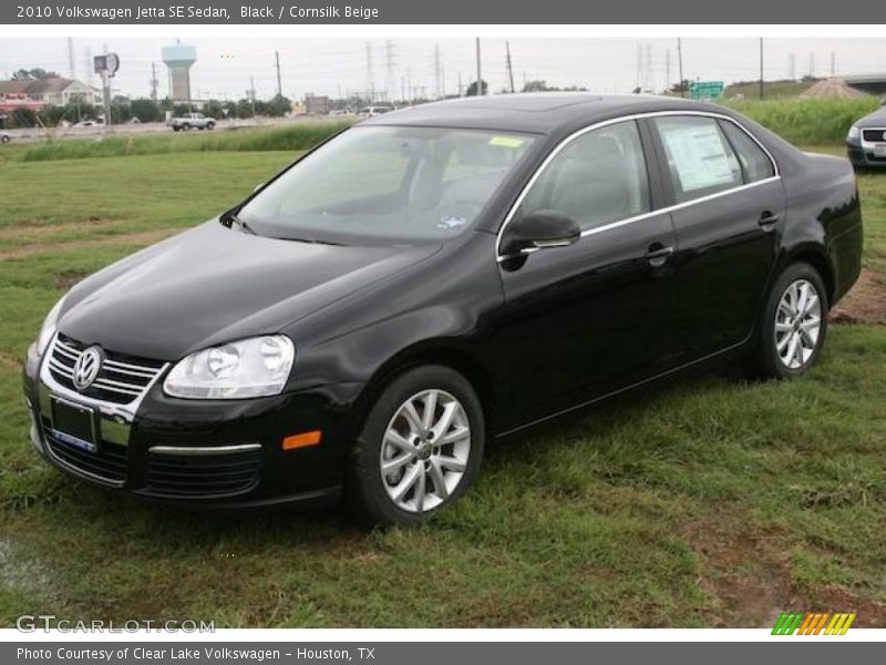 Black / Cornsilk Beige 2010 Volkswagen Jetta SE Sedan