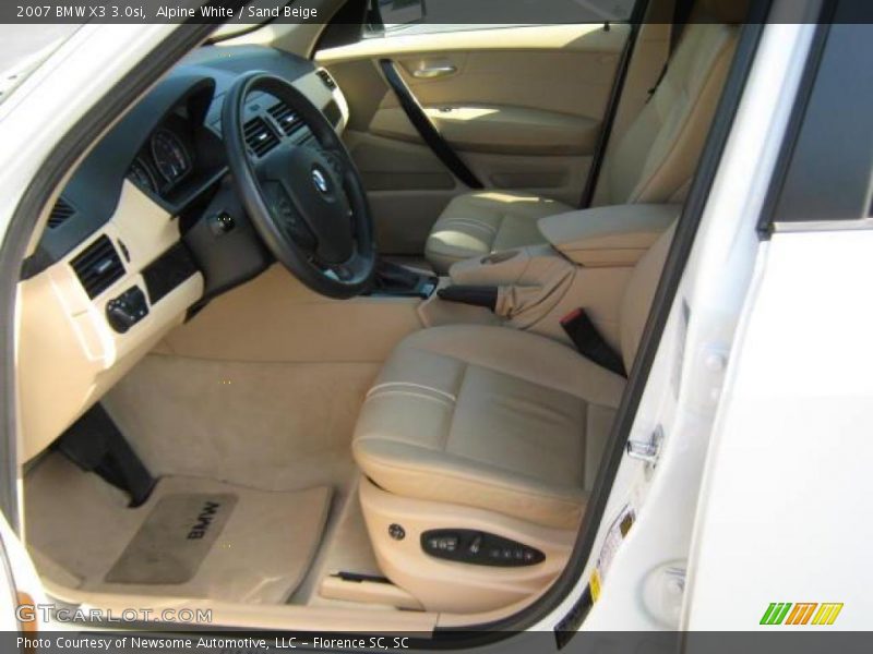 Alpine White / Sand Beige 2007 BMW X3 3.0si