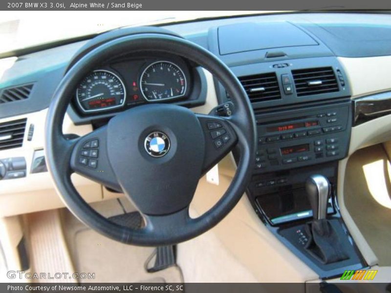 Alpine White / Sand Beige 2007 BMW X3 3.0si