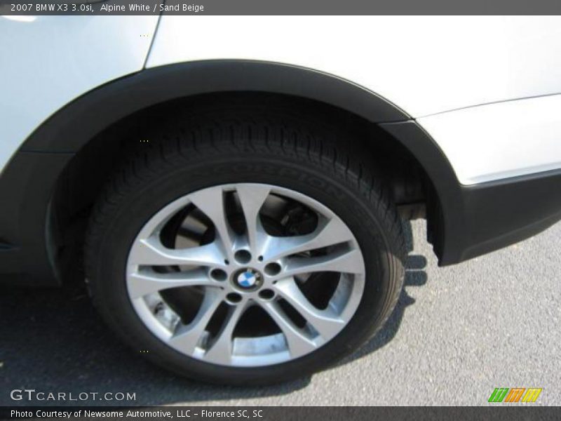 Alpine White / Sand Beige 2007 BMW X3 3.0si