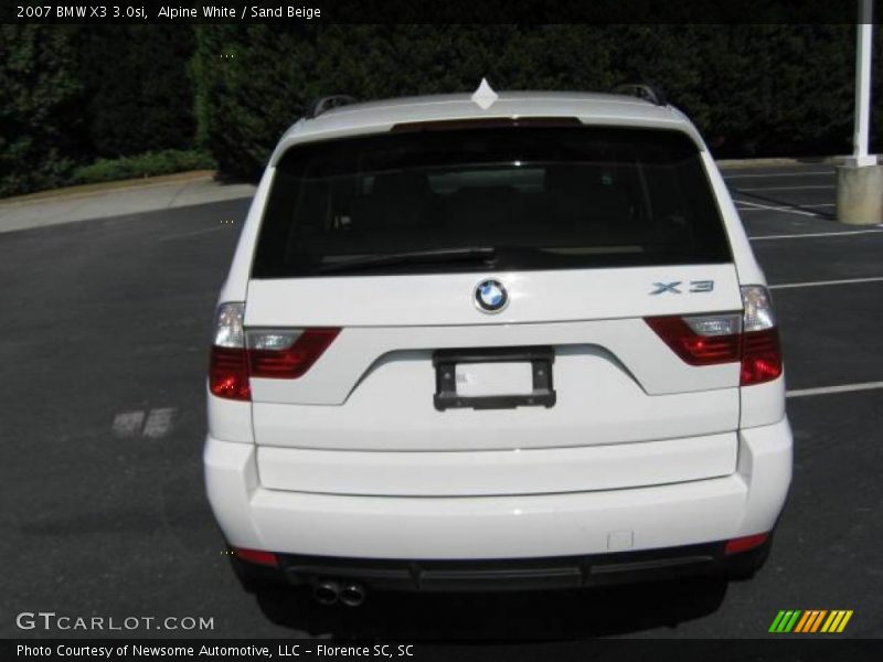 Alpine White / Sand Beige 2007 BMW X3 3.0si