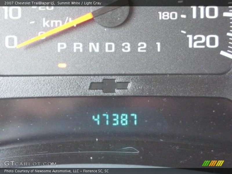 Summit White / Light Gray 2007 Chevrolet TrailBlazer LS