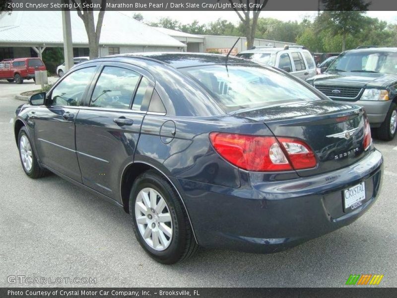 Marathon Blue Pearl / Dark Slate Gray/Light Slate Gray 2008 Chrysler Sebring LX Sedan