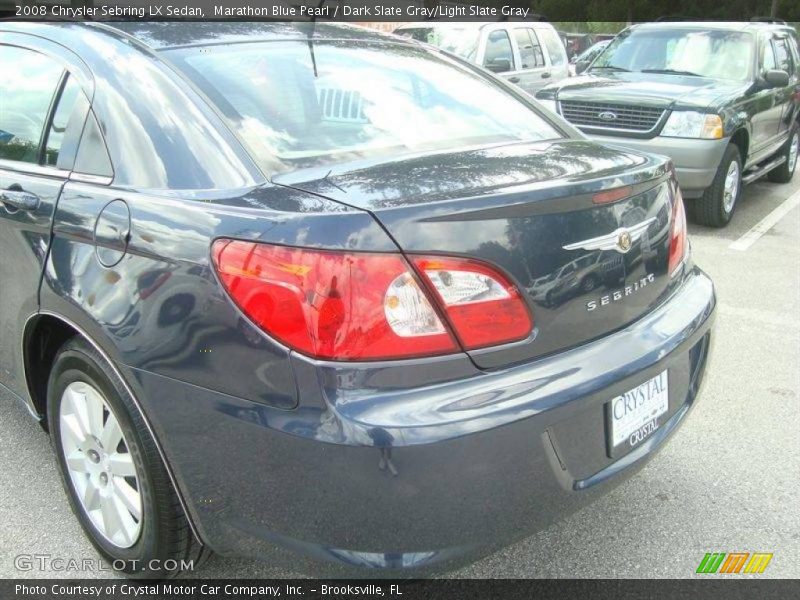 Marathon Blue Pearl / Dark Slate Gray/Light Slate Gray 2008 Chrysler Sebring LX Sedan