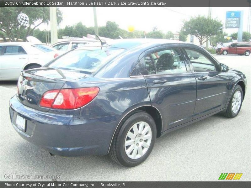Marathon Blue Pearl / Dark Slate Gray/Light Slate Gray 2008 Chrysler Sebring LX Sedan