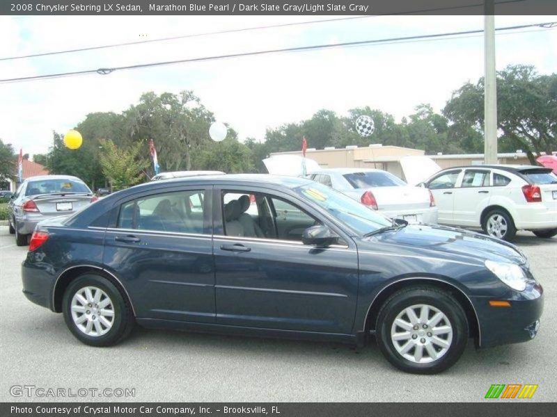 Marathon Blue Pearl / Dark Slate Gray/Light Slate Gray 2008 Chrysler Sebring LX Sedan