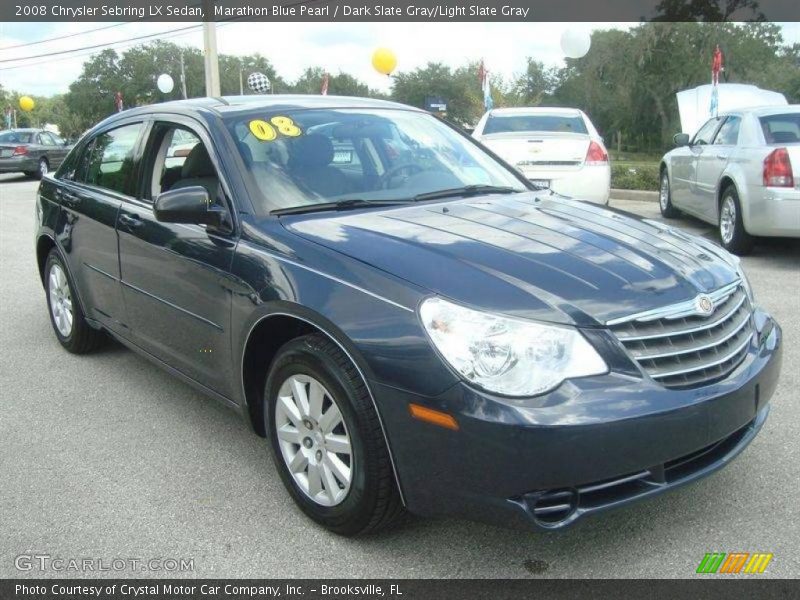 Marathon Blue Pearl / Dark Slate Gray/Light Slate Gray 2008 Chrysler Sebring LX Sedan
