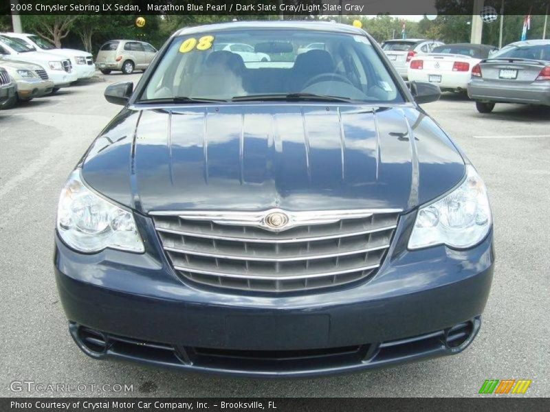 Marathon Blue Pearl / Dark Slate Gray/Light Slate Gray 2008 Chrysler Sebring LX Sedan