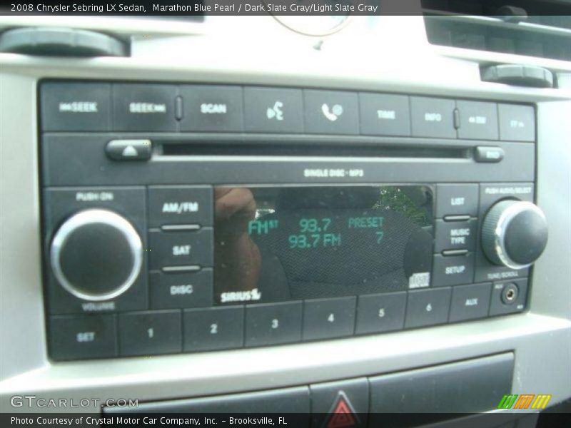 Marathon Blue Pearl / Dark Slate Gray/Light Slate Gray 2008 Chrysler Sebring LX Sedan