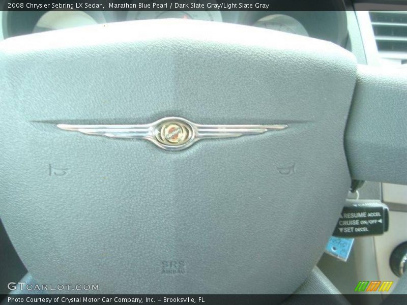 Marathon Blue Pearl / Dark Slate Gray/Light Slate Gray 2008 Chrysler Sebring LX Sedan