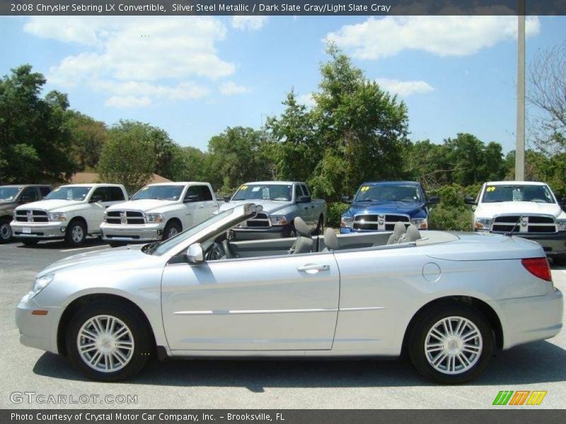 Silver Steel Metallic / Dark Slate Gray/Light Slate Gray 2008 Chrysler Sebring LX Convertible