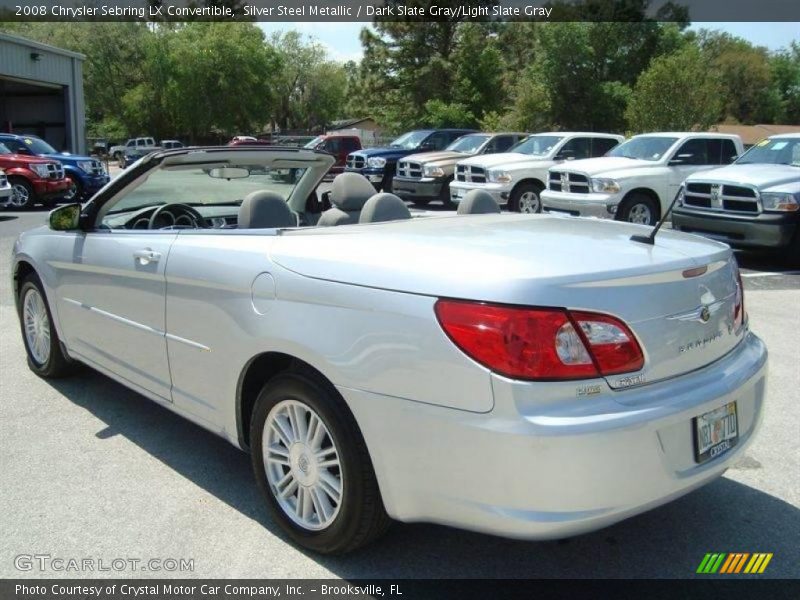 Silver Steel Metallic / Dark Slate Gray/Light Slate Gray 2008 Chrysler Sebring LX Convertible