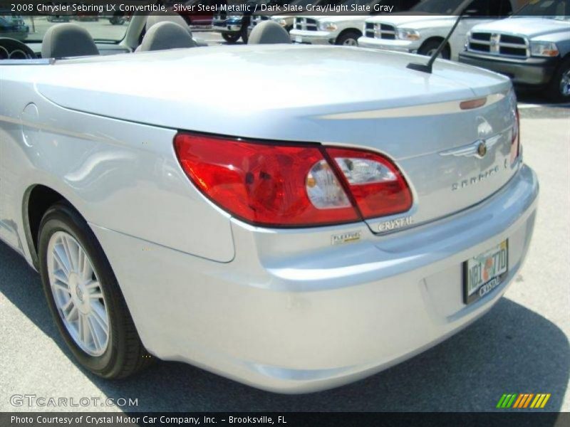 Silver Steel Metallic / Dark Slate Gray/Light Slate Gray 2008 Chrysler Sebring LX Convertible