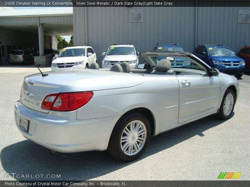 Silver Steel Metallic / Dark Slate Gray/Light Slate Gray 2008 Chrysler Sebring LX Convertible