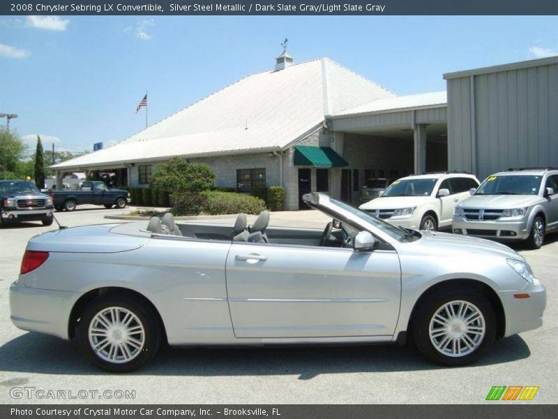 Silver Steel Metallic / Dark Slate Gray/Light Slate Gray 2008 Chrysler Sebring LX Convertible