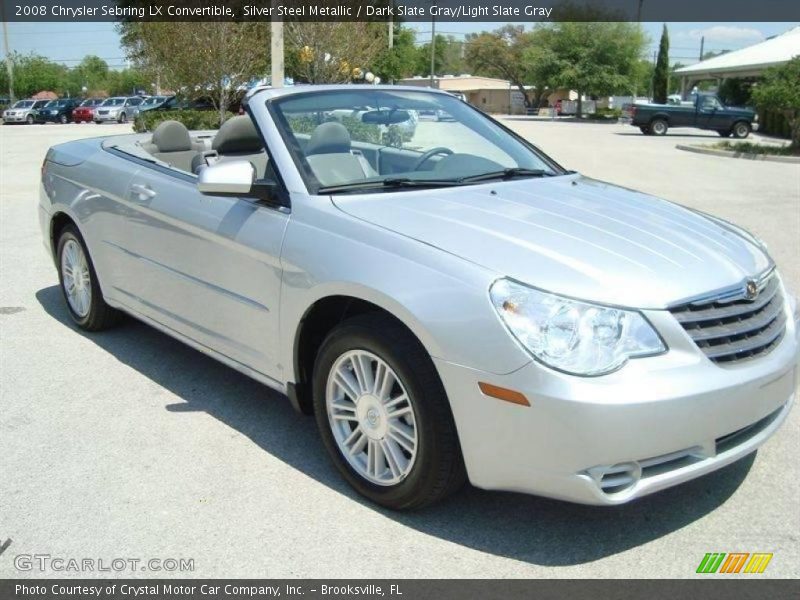 Silver Steel Metallic / Dark Slate Gray/Light Slate Gray 2008 Chrysler Sebring LX Convertible