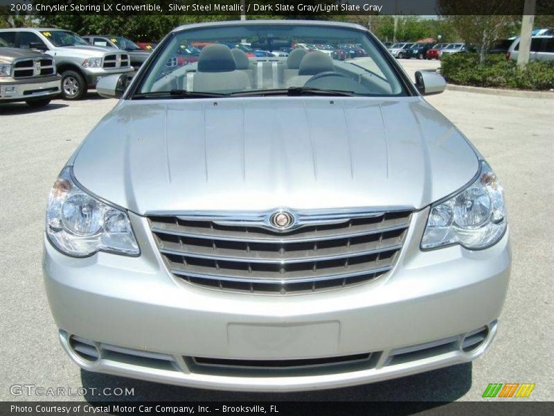 Silver Steel Metallic / Dark Slate Gray/Light Slate Gray 2008 Chrysler Sebring LX Convertible