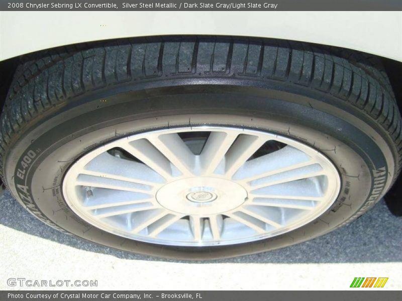 Silver Steel Metallic / Dark Slate Gray/Light Slate Gray 2008 Chrysler Sebring LX Convertible